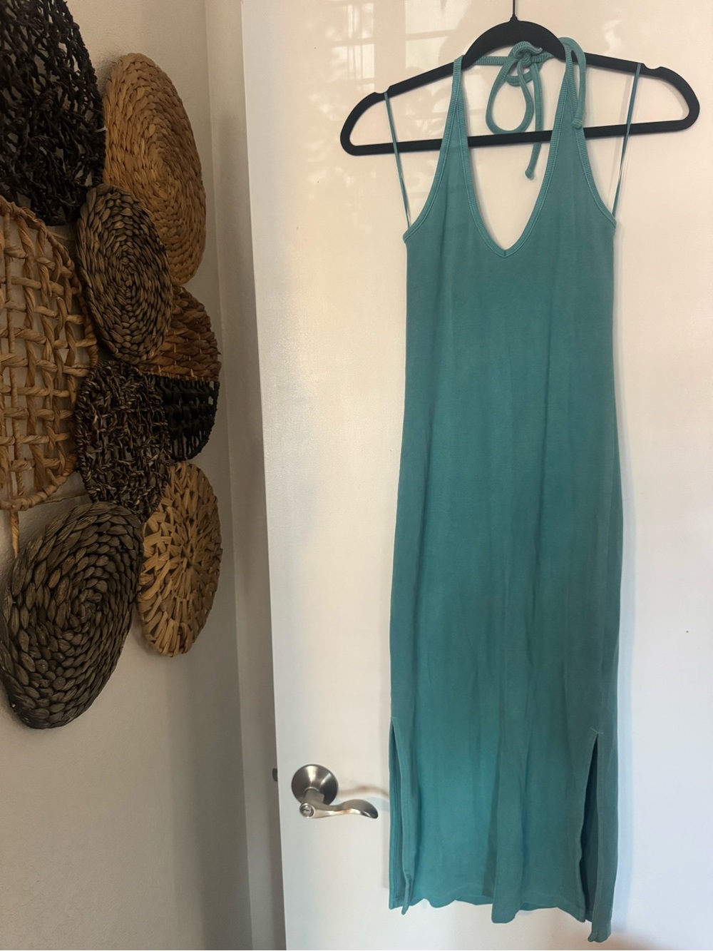 Old Navy Teal Halter Maxi Dress